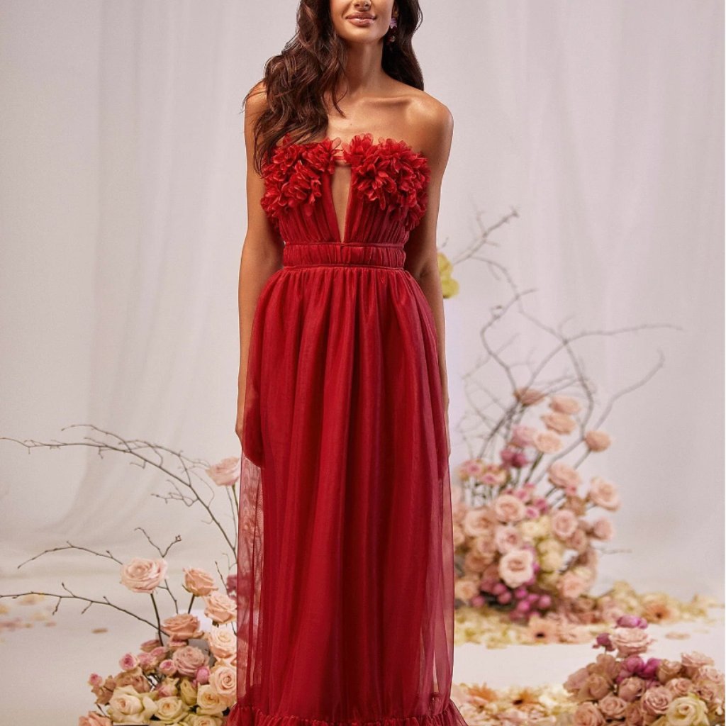 Leonie Gown From Alamour The Label - Red / Burgundy